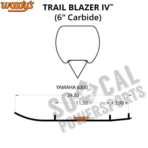 Woodys Trail Blazer IV Flat-Top Carbide Runners - TYV4-6300
