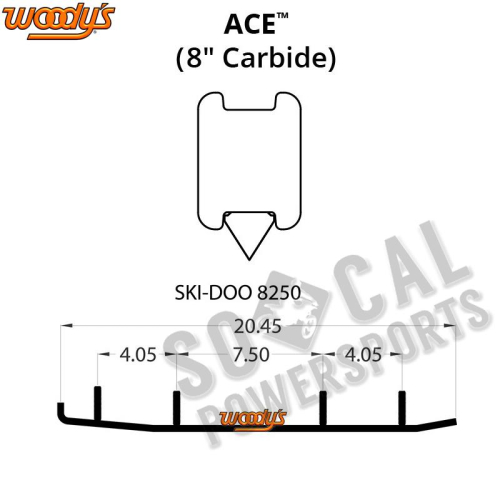 Woodys - Woodys Ace Flat-Top Carbide Runners - AS8-8250
