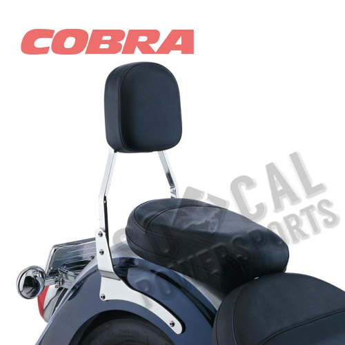 Cobra - Cobra Standard Square Sissy Bar - Chrome - 02-5115