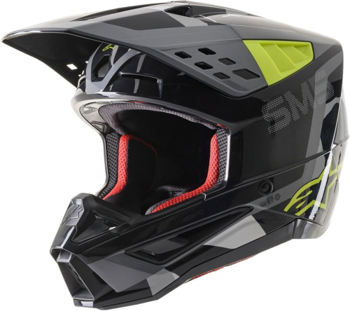 Alpinestars - Alpinestars SM5 Rover Helmet - 8303921-1592-L - Anthracite/Yellow Flourescent/Gray Camo Glossy - Large