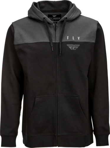 Fly Racing - Fly Racing Fly Horizontal Zip Up Hoodie - 354-02522X - Black/Charcoal - 2XL