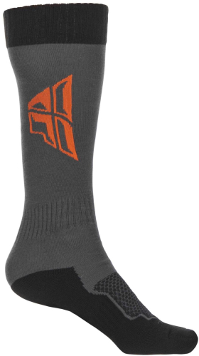 Fly Racing - Fly Racing MX Youth Socks - 350-0516Y - Gray/Black/Orange - OSFM