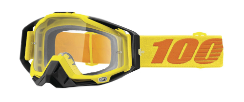 100% - 100% Racecraft Neon Attack Goggles - 5010002602 - Neon Attack/Yellow/Red / Clear Lens - OSFM