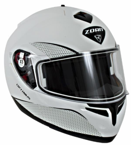 Zoan - Zoan Optimus Solid Snow Helmet with Electric Shield - 038-003SN/E - White - X-Small