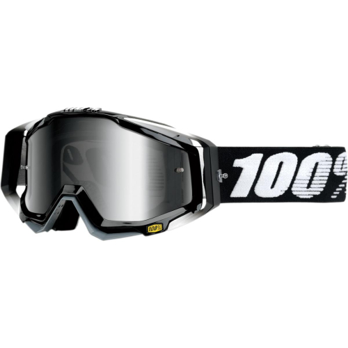 100% - 100% Racecraft Abyss Goggles - 50110-001-02 - Abyss/Black/White / Silver Mirror Lens - OSFM