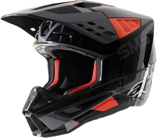Alpinestars - Alpinestars SM5 Rover Helmet - 8303921-1392-XS - Anthracite/Red Flourescent/Gray Camo Glossy - X-Small