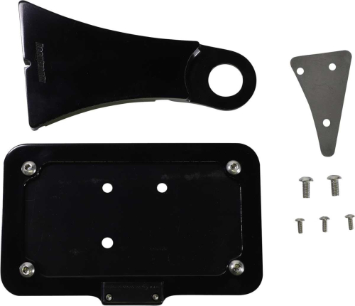 Accutronix - Accutronix Side Mount License Plate Assembly - Black Anodized - LPF114HV-B