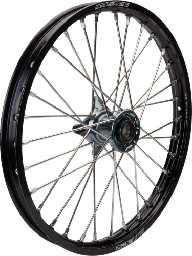 Moose Racing - Moose Racing SX-1 Complete Front Wheel - 19in. x 1.40in. - Black Wheel/Gray Hub - MF-14019-BKGY