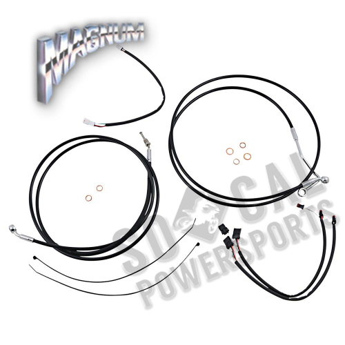 Magnum - Magnum Black XR Handlebar Installation Kit with Chrome Fittings for 15-17in. Ape - 489852
