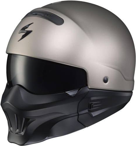 Scorpion - Scorpion Covert Solid Helmet with EVO Mask - COV-0408 - Titanium - 3XL