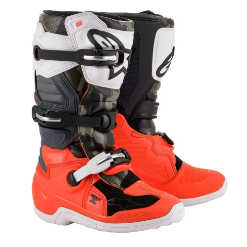 Alpinestars - Alpinestars Tech 7S Magneto Limited Edition Youth Boots - 2015017-1329-4 - Black/Red Fluo/White - 4