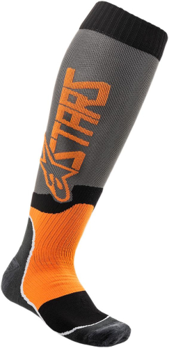 Alpinestars - Alpinestars MX Plus-2 Socks - 4701920-9040-SM - Gray/Orange - Medium