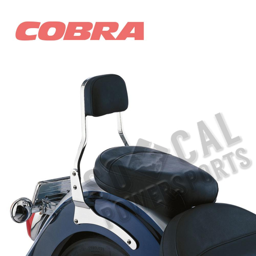 Cobra - Cobra Short Square Sissy Bar - Chrome - 02-5650