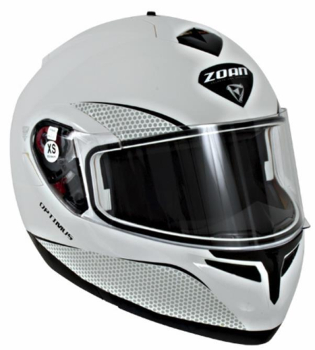 Zoan - Zoan Optimus Solid Snow Helmet with Electric Shield - 038-004SN/E - White - Small