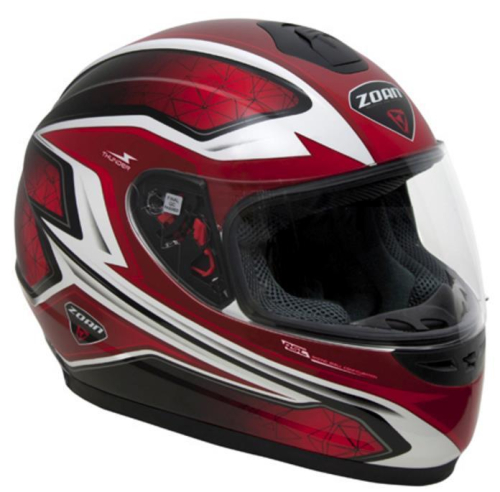 Zoan - Zoan Thunder Electra Graphics Snow Helmet with Double Lens Shield - 223-107SN - Red - X-Large