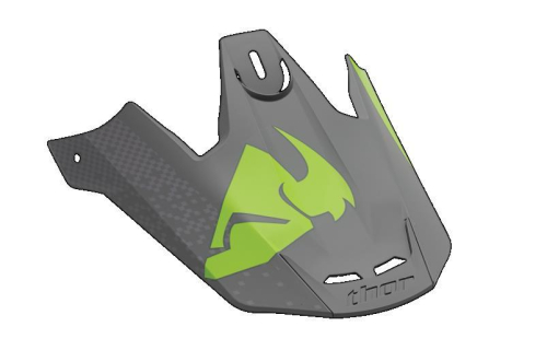 Thor - Thor Visor for Tach Helmet - Gray/Green - 0132-0920