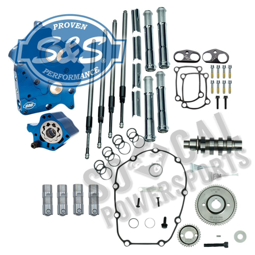 S&S Cycle - S&S Cycle Gear Drive Camchest Kit for M-Eight - Chrome Pushrod Tubes with 465 Cam - 310-1001A