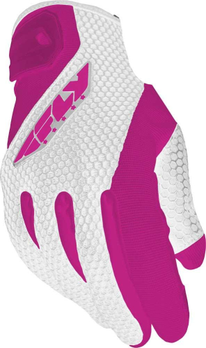 Fly Racing - Fly Racing CoolPro II Womens Gloves - #5884 476-6210~5 - White/Pink - X-Large