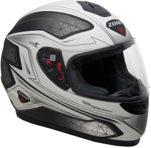 Zoan - Zoan Thunder Electra Graphics Snow Helmet with Double Lens Shield - 223-197SN - Matte White - X-Large