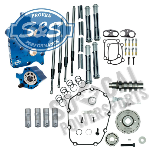 S&S Cycle - S&S Cycle Gear Drive Camchest Kit for M-Eight - Chrome Pushrod Tubes with 465 Cam - 310-1005A