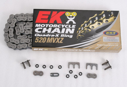 EK Chain - EK Chain 520 MVXZ Quadra X-Ring Chain - 116 Links - Gold - 801-520MVXZ-116/G