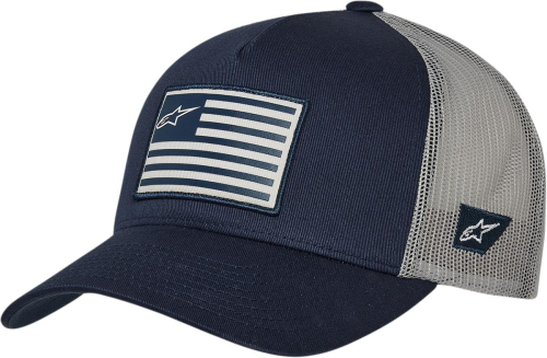 Alpinestars - Alpinestars Flag Snapback Hat - 1211810137011OS - Navy/Gray - OSFM