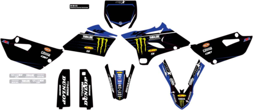 DCOR - DCOR 2021 Star Racing Yamaha Complete Graphics Kit - Black - 20-50-121