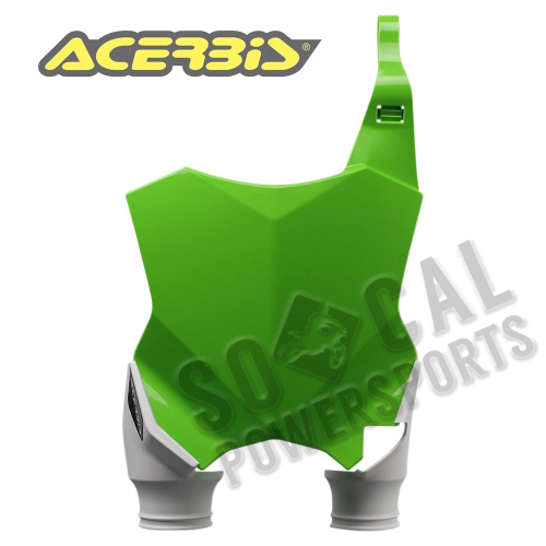 Acerbis - Acerbis Raptor Front Number Plate - Green/White - 2527431075