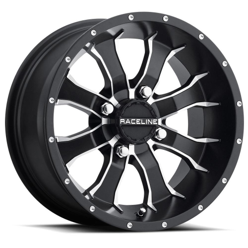 Raceline - Raceline Mamba Wheel - 12x7 - 2+5 Offset - 4/110 - Black/Polished - A7727011-25