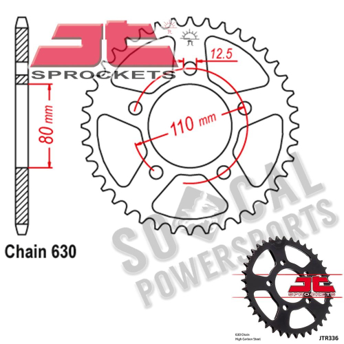 JT Sprockets - JT Sprockets Steel Rear Sprocket - 35T - JTR336.35