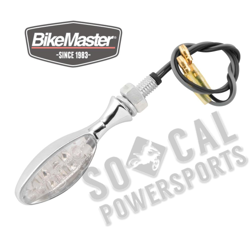 BikeMaster - BikeMaster Torpedo LED Turn Signals - Chrome - 266218