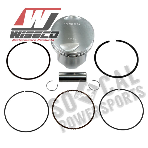 Wiseco - Wiseco Piston Kit - 0.50mm Oversize to 87.91mm, 9:1 Compression - 4764M08750