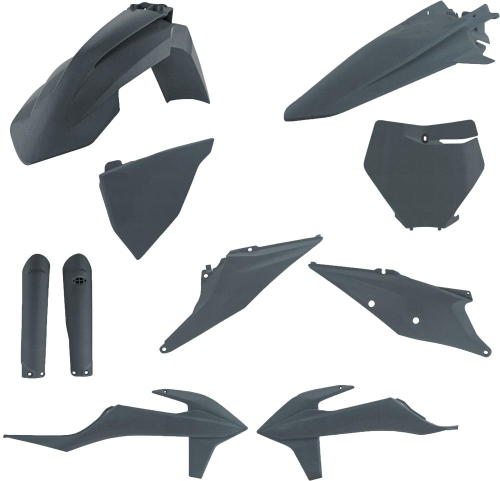 Acerbis - Acerbis Full Plastic Kit - Grey Metallic - 2726497297