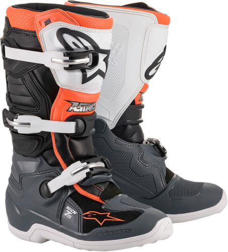 Alpinestars - Alpinestars Tech 7S Youth Boots - 2015017-1124-3 - Black/Gray/White/Fluo Orange - 3