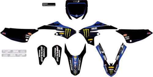 DCOR - DCOR 2021 Star Racing Yamaha Complete Graphics Kit - Black - 20-50-071