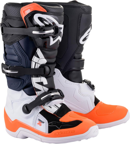 Alpinestars - Alpinestars Tech 7S Youth Boots - 2015017-1241-4 - Black/Orange/Orange - 4