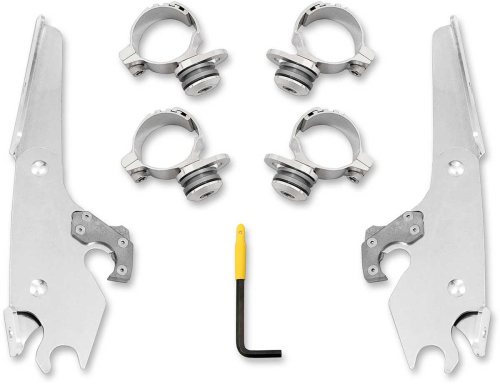 Memphis Shades - Memphis Shades Batwing Fairing for Trigger-Lock Mounting Kit - Polished - MEK2027