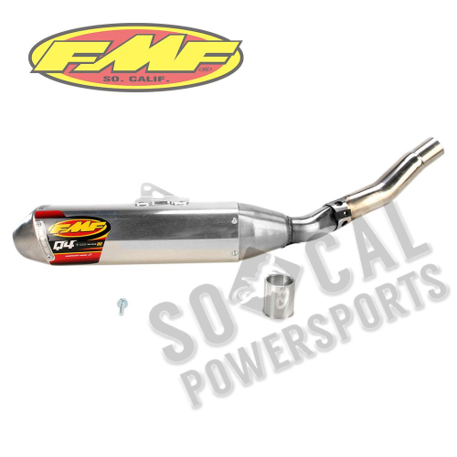 FMF Racing - FMF Racing Q4 Spark Arrestor Slip-On - Hexagonal Muffler - Stainless Midpipe - 044387