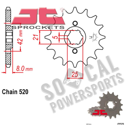 JT Sprockets - JT Sprockets Steel Front Sprocket - 13T - JTF575.13