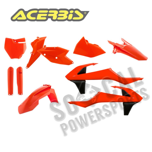 Acerbis - Acerbis Full Plastic Kit - Flo Orange - 2421064617