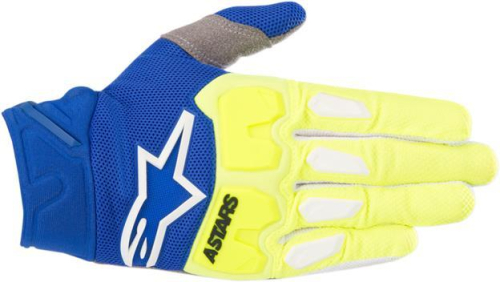 Alpinestars - Alpinestars Racefend Gloves - 3563518-557-XL - Yellow Fluo/Blue - X-Large