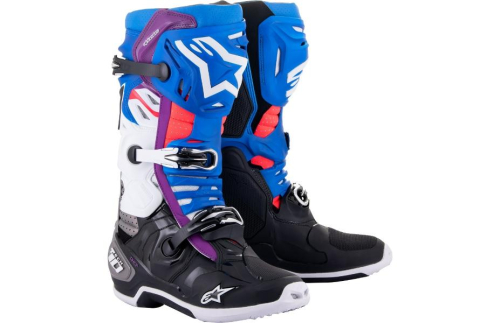 Alpinestars - Alpinestars Tech 10 Supervented Boots - 2010520-1792-9 - Black/ Blue/ Pink/ White - 9