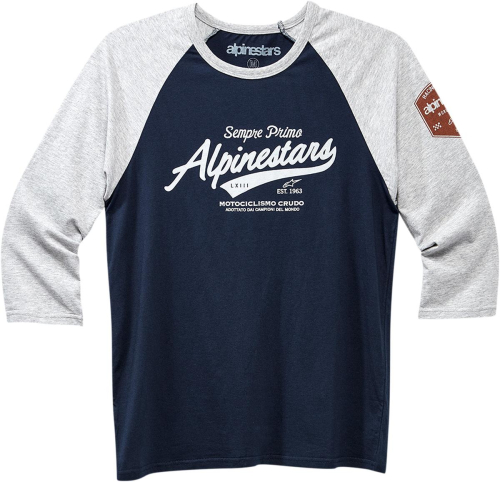 Alpinestars - Alpinestars Script Premium T-Shirt - 1230715051171XL - Gray Heather/Navy - X-Large