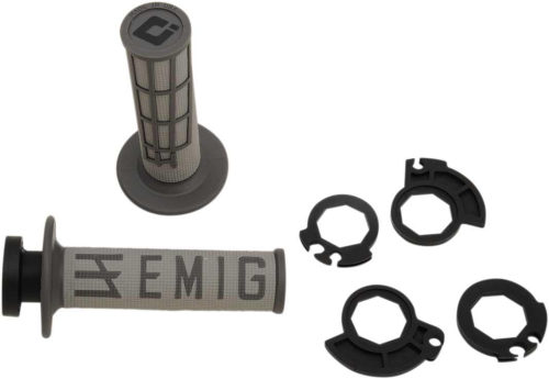 ODI - ODI Emig Racing ODI V2 Lock-On Grips - Gray/Graphite - H36EMHG