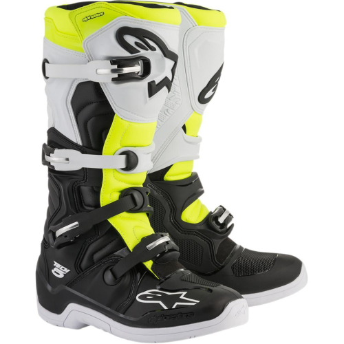 Alpinestars - Alpinestars Tech 5 Boots - 2015015-125-10 - Black/White/Yellow - 10