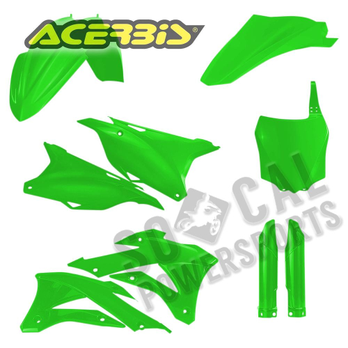 Acerbis - Acerbis Full Plastic Kit - Fluo Green - 2374110235