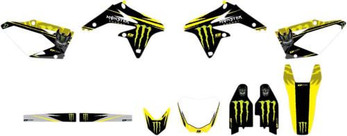 DCOR - DCOR Monster Energy Suzuki Complete Graphics Kit - White - 20-40-451