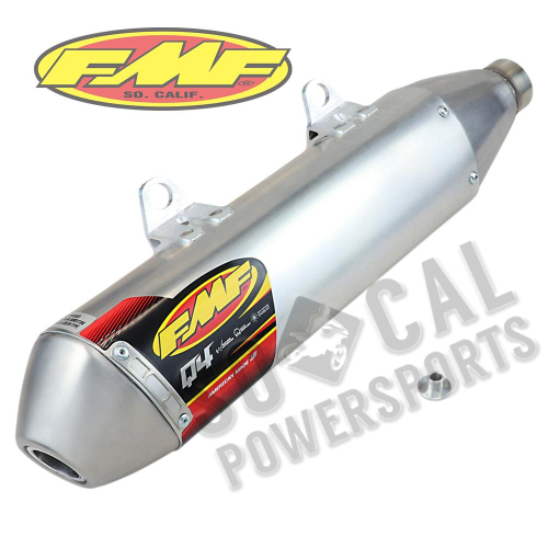 FMF Racing - FMF Racing Q4 Spark Arrestor Slip-On - Hexagonal Muffler - Stainless Midpipe - 045565