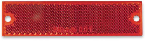 Optronics Inc - Optronics Inc Rectangular Reflectors (4-3/8 x 1-1/8in.) - Red - RE-15RK