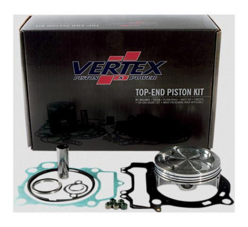 Vertex - Vertex Cast Replica Top End Piston Kit - 2.50mm Oversize to 66.45mm, Standard Compression - VTK23607250